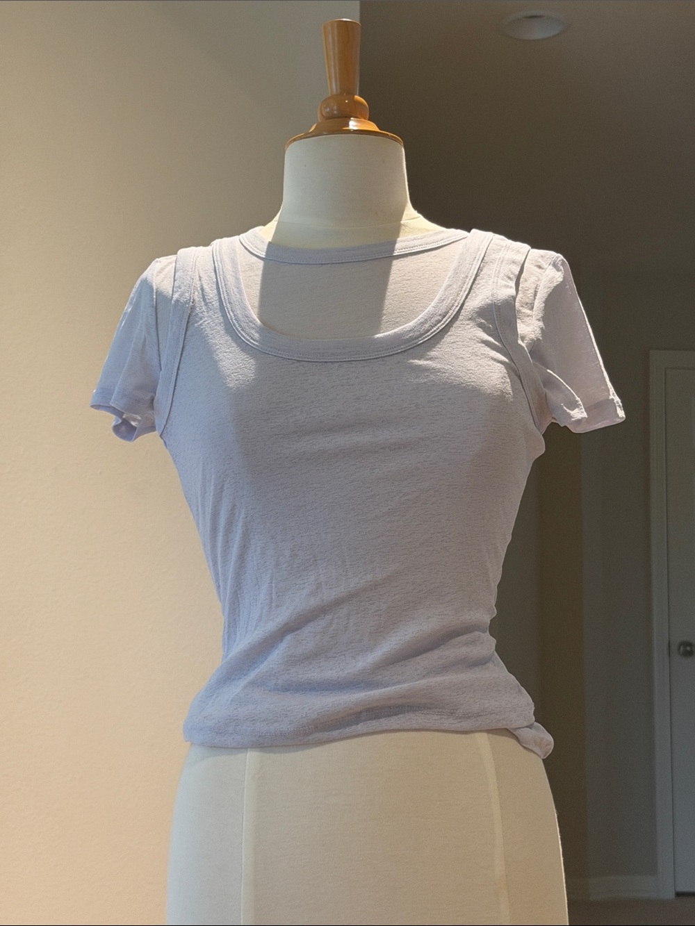 Light Lavender Layered Scoop Neck Women's Tee